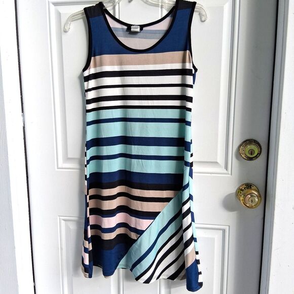 MSK Dresses & Skirts - women's dress PS MSK Petite Striped Sleeveless Knee-Length